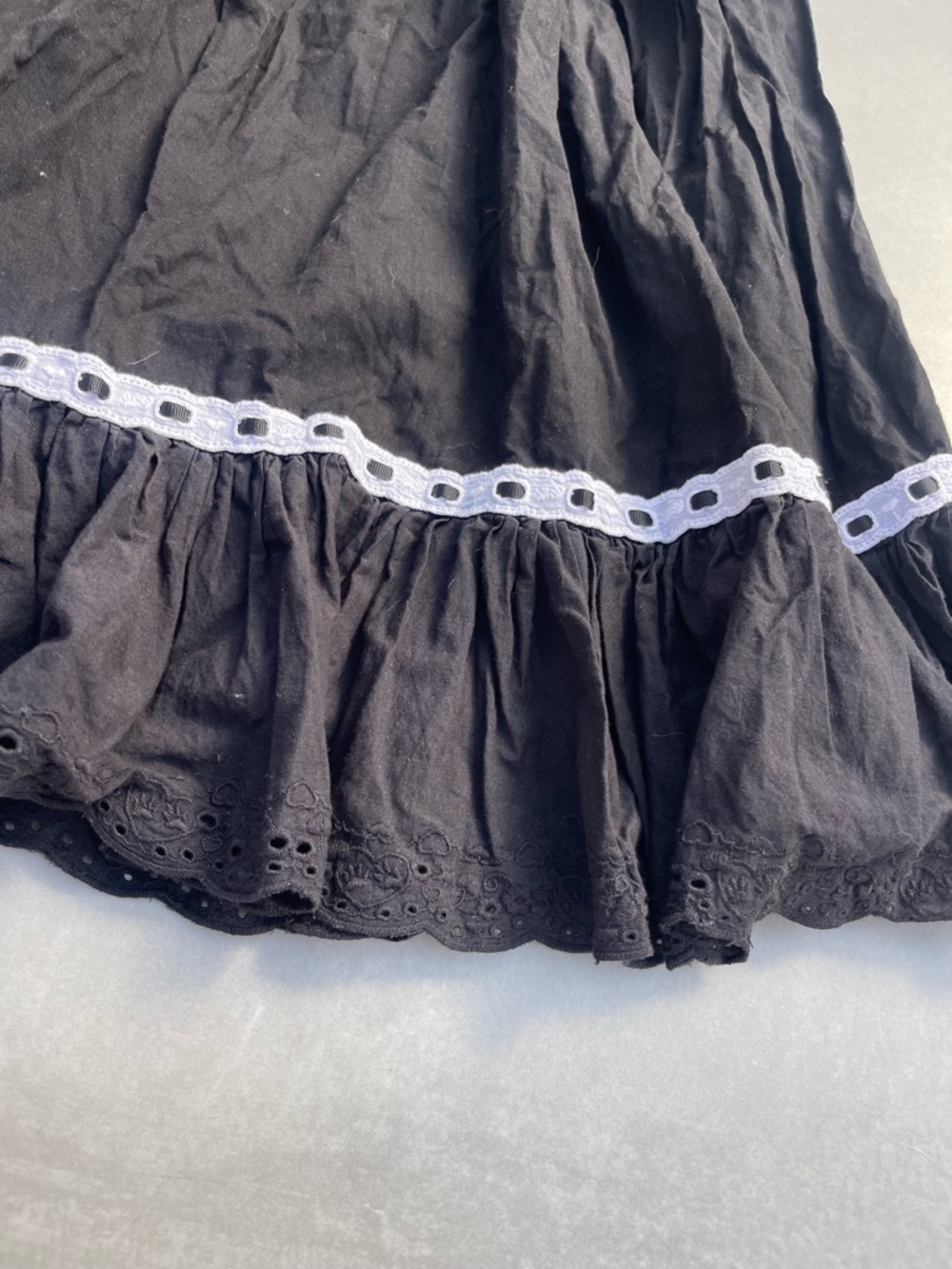 Black Eyelet Ruffle Prairie Skirt - Picture 3 of 3